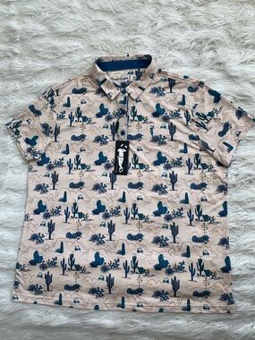 Grunk Dolfer | Desert Classic Cactus Print Short Sleeve Shirt Polo